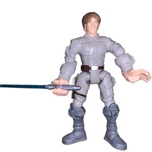 Like New Star Wars Luke Skywalker with Lightsaber action figure Mashers Hasbro